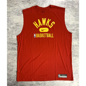 Nike Atlanta Hawks Shirt Mens XXLT Red Dri-Fit NBA Engineered Team Issued